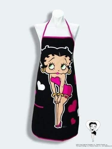 Tablier Betty Boop noir Spoontiques en 100% coton – Image 3