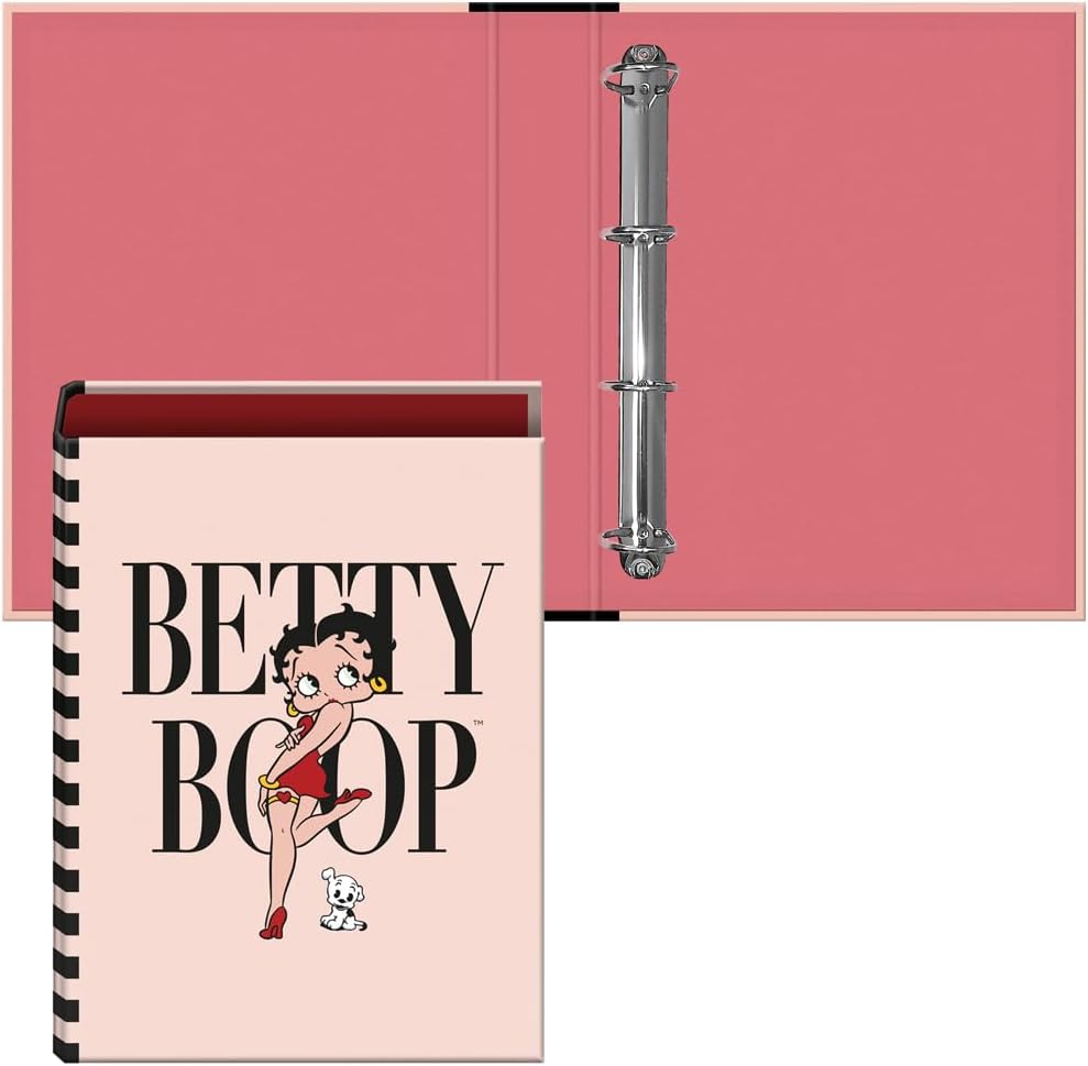 Classeur folio Betty Boop rose à 4 anneaux, 250 feuilles – Image 4