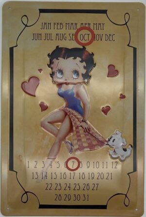 Calendrier sans fin Betty Boop 30 x 20 cm DeKono7
