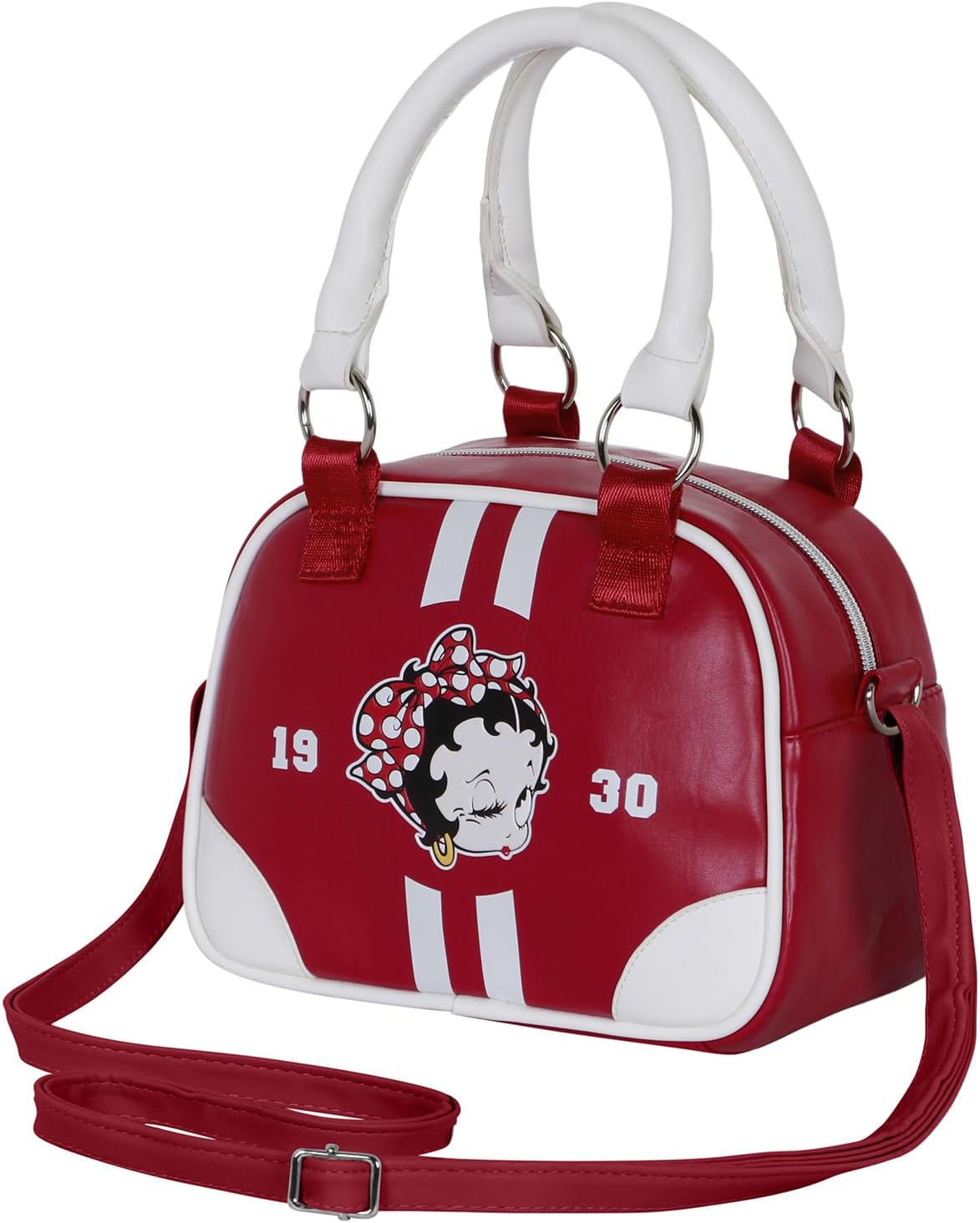 Sac bowling Betty Boop bordeaux avec bandoulière 110 cm