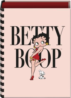 Classeur folio Betty Boop rose à 4 anneaux, 250 feuilles