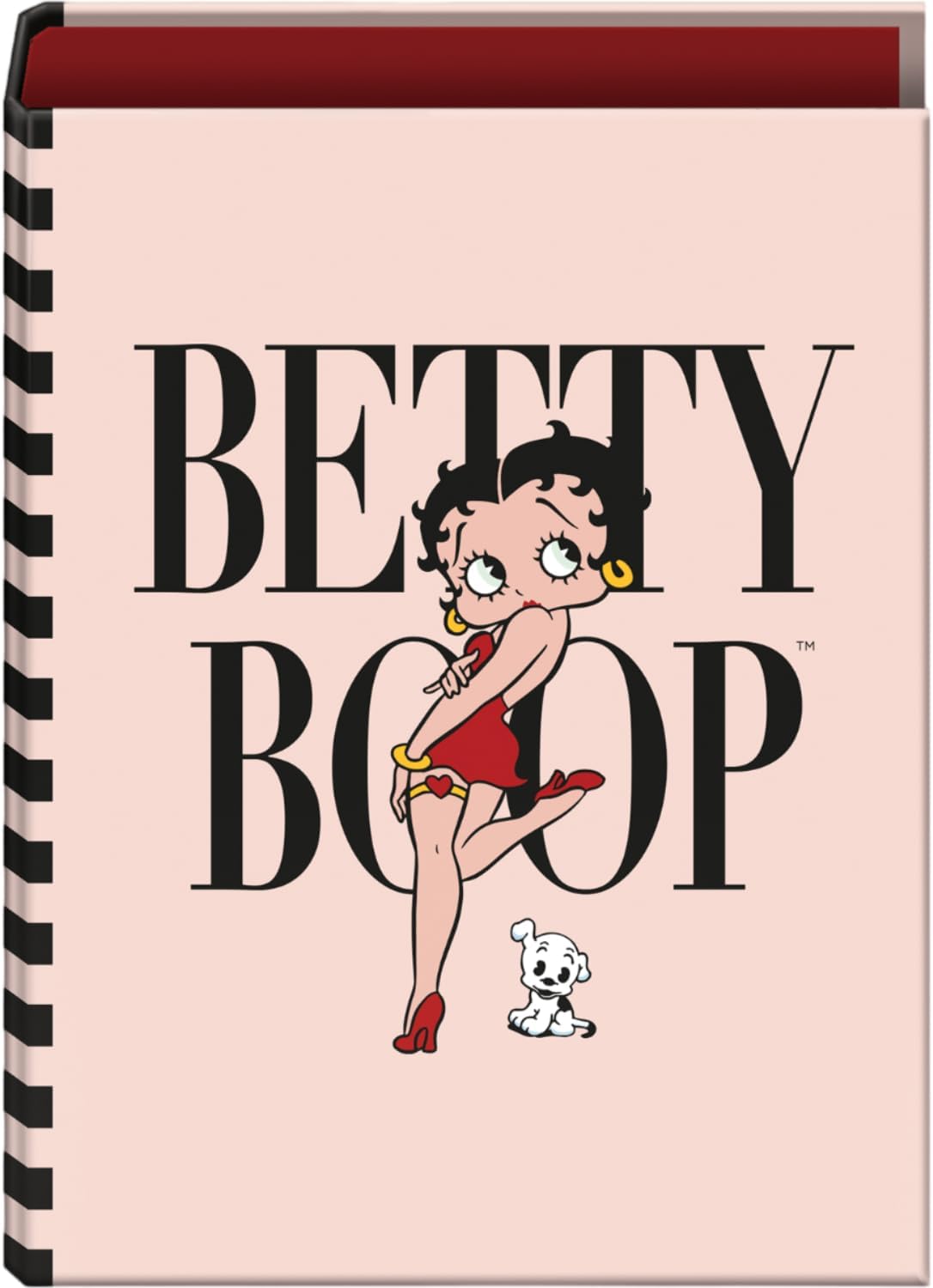 Classeur folio Betty Boop rose à 4 anneaux, 250 feuilles