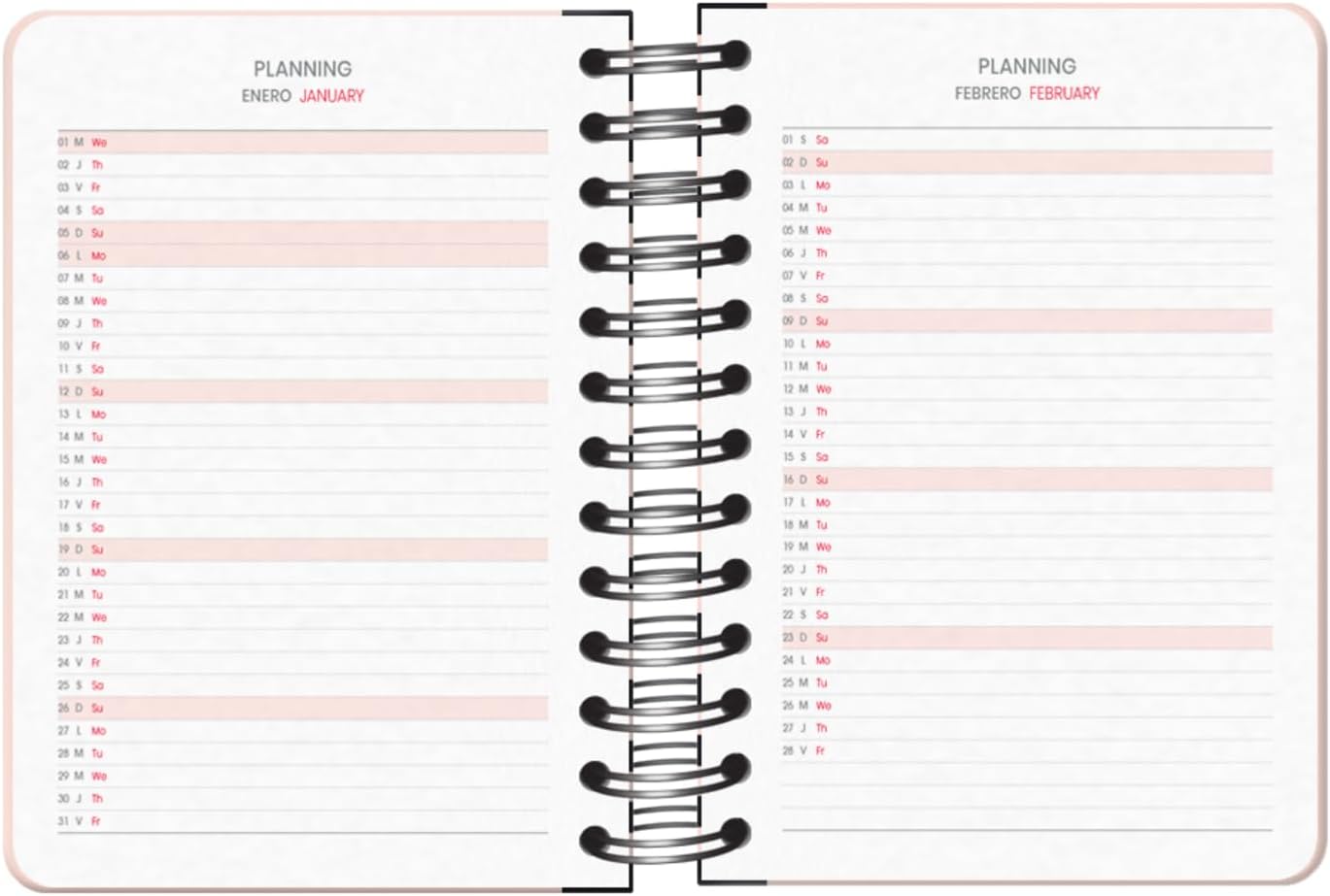 Agenda scolaire Betty Boop 2024 2025 A6 jour par page avec anneaux et élastique – Image 4