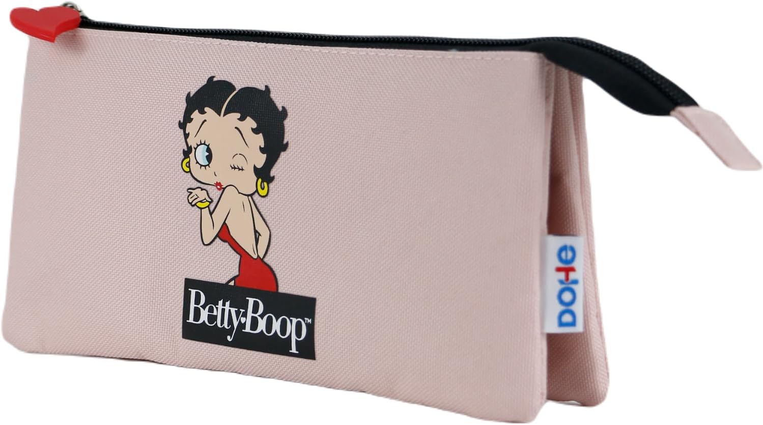 Trousse scolaire Betty Boop DOHE rose à 3 compartiments