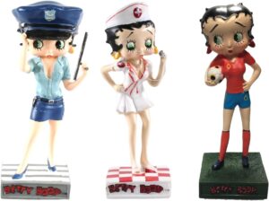 Lot Betty Boop BB6 de 3 figurines en résine 13 à 15 cms