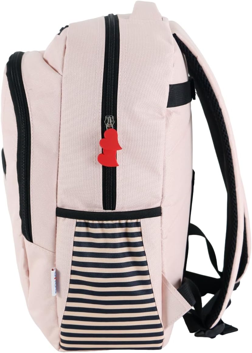 Sac à dos scolaire Betty Boop rose à 7 poches – Image 4