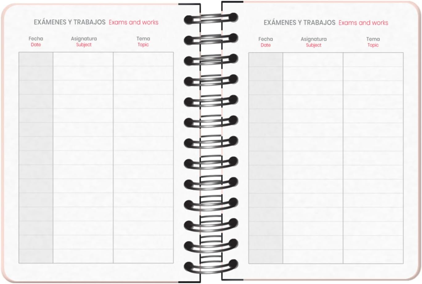 Agenda scolaire Betty Boop 2024 2025 A6 jour par page avec anneaux et élastique – Image 5