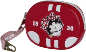 Porte-monnaie Betty Boop Pill Varsity bordeaux 12 x 8,5 cm