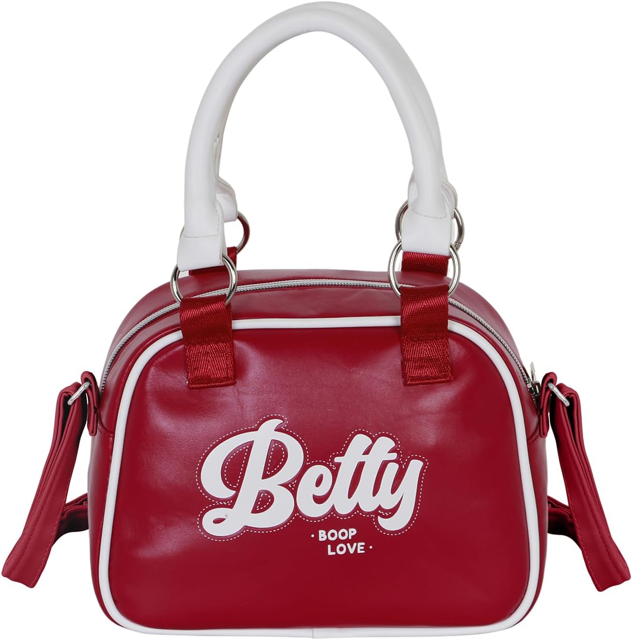 Sac bowling Betty Boop bordeaux avec bandoulière 110 cm – Image 3