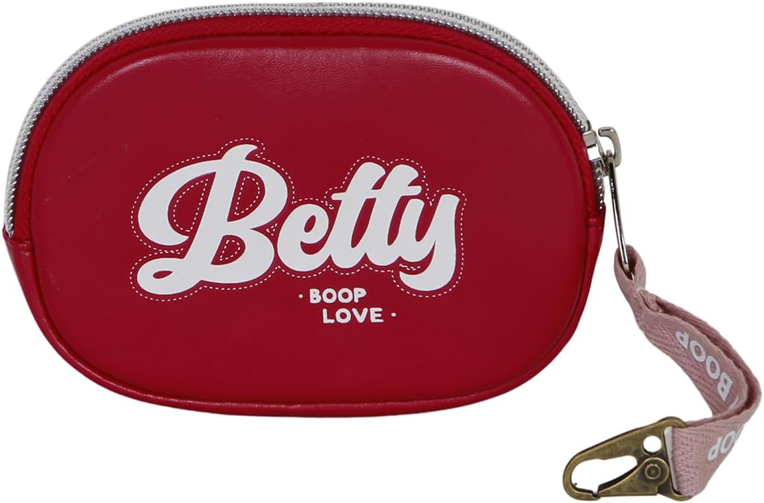 Porte-monnaie Betty Boop Pill Varsity bordeaux 12 x 8,5 cm – Image 3