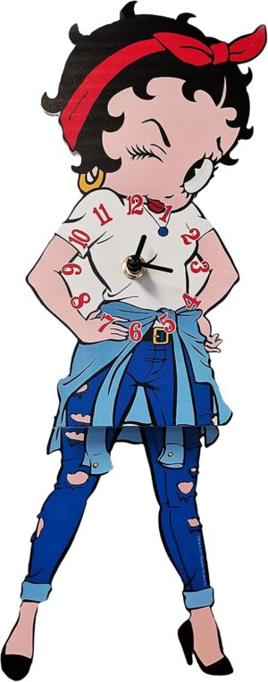 Horloge murale Betty Boop à pieds oscillants 38,1 cm