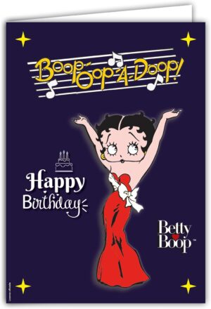 Grande carte XL Happy Birthday Betty Boop Boop-Oop-A-Doop avec enveloppe