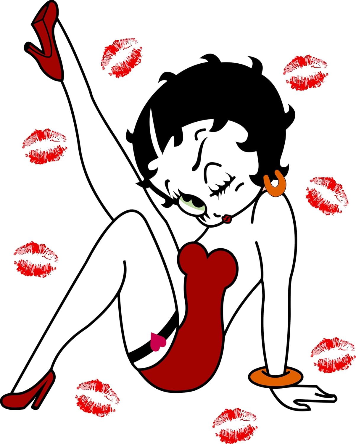 Sac fourre-tout Betty Boop beige en coton écologique 100 % naturel – Image 5