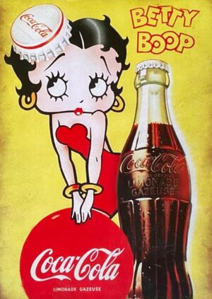 Poster Betty Boop vintage KUSTOM ART, série publicitaire sur papier couché 42 x 30 cm