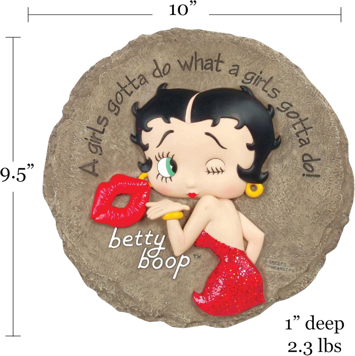 Pierre décorative Betty Boop marron pour intérieur ou extérieur – Image 5