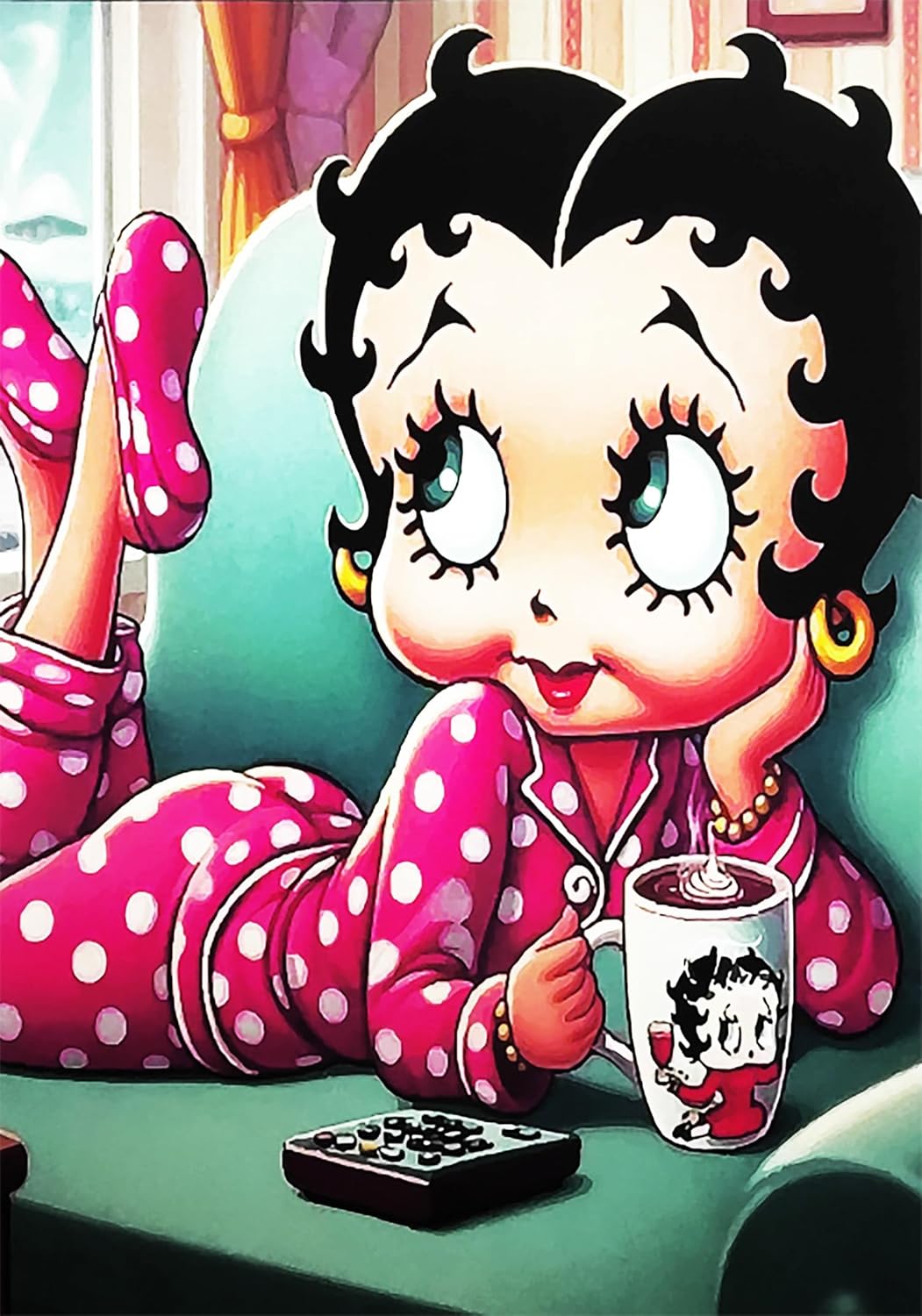 Poster Betty Boop KUSTOM ART imprimé sur papier couché 40 x 30 cm sans cadre