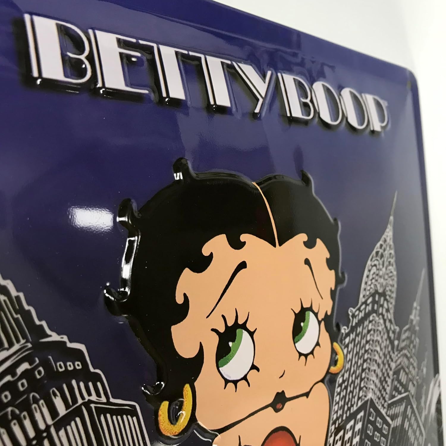 Plaque métal Betty Boop Fleischer Studios, robe Marilyn New York USA 30 x 40 cm – Image 4