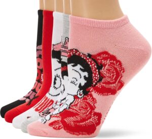 Chaussettes blanches Betty Boop pour femme
