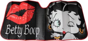 Pare-soleil avant Betty Boop noir style accordéon Plasticolor