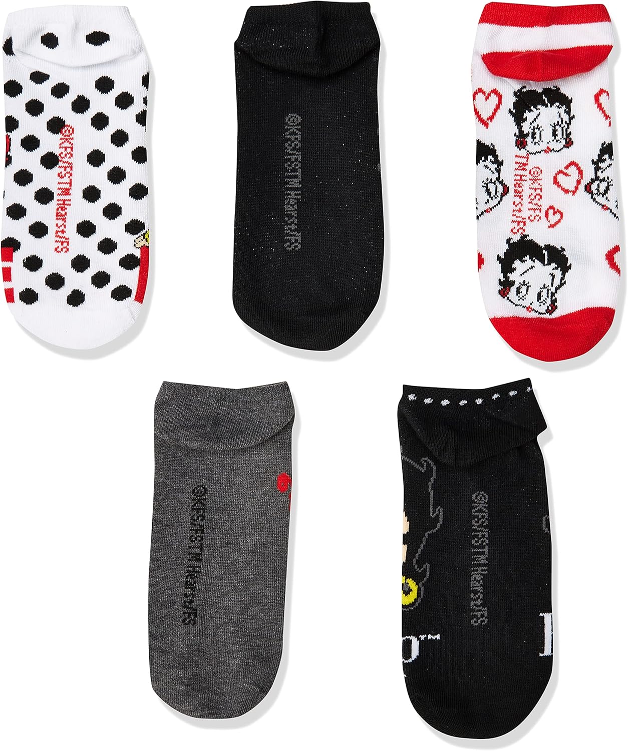 Chaussettes casual femme Betty Boop noir/rouge/multicolore – Image 3