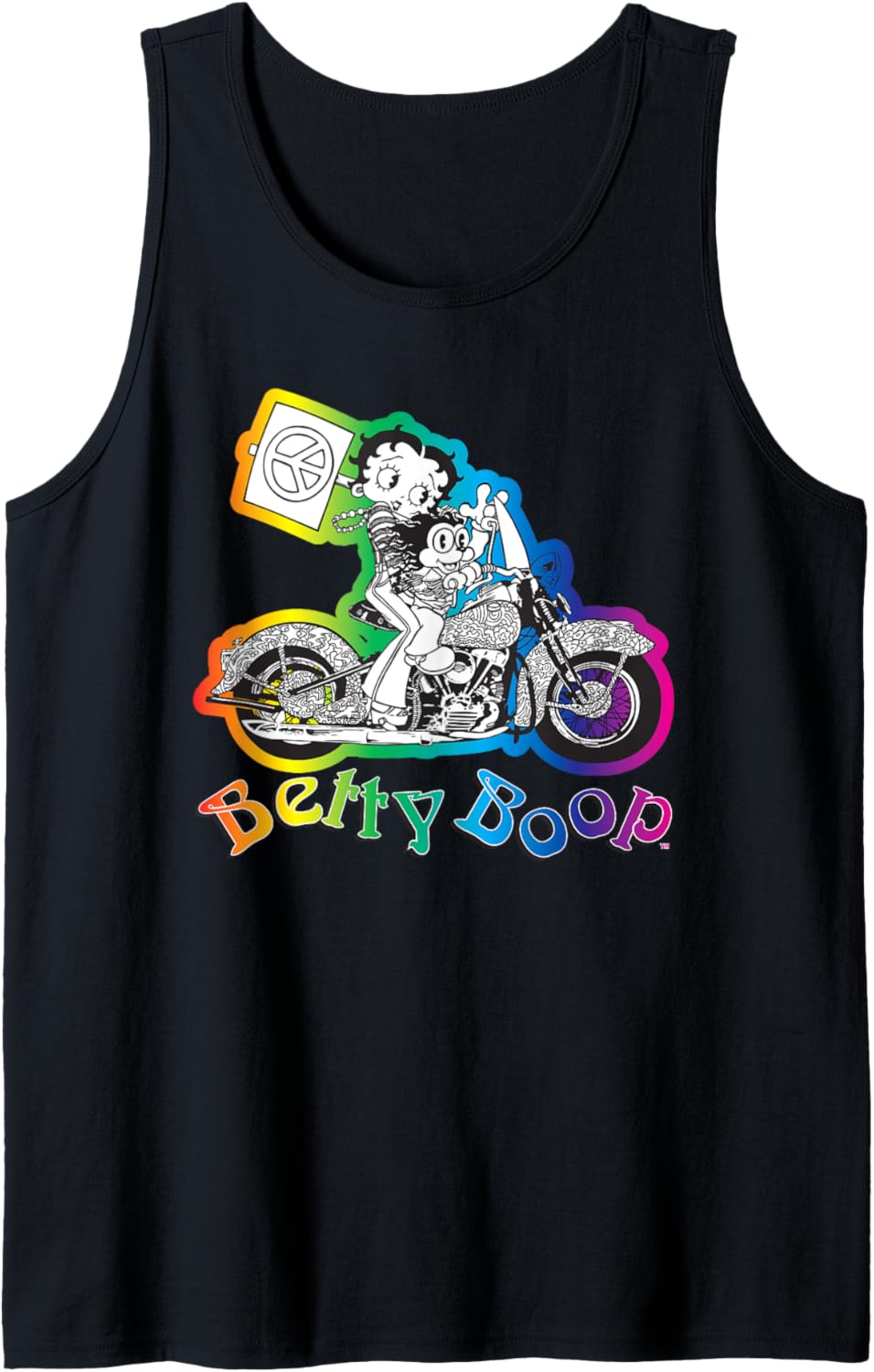 Débardeur Betty Boop Groovy Moto style années 70