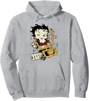 Sweat à capuche Betty Boop Ez Rider Betty coupe classique