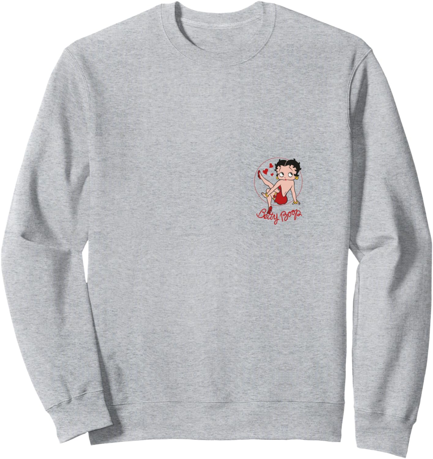 Sweat Betty Boop Strike A Pose avec logos poitrine et dos
