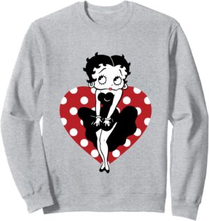Sweatshirt Betty Boop parodie robe, col tissé
