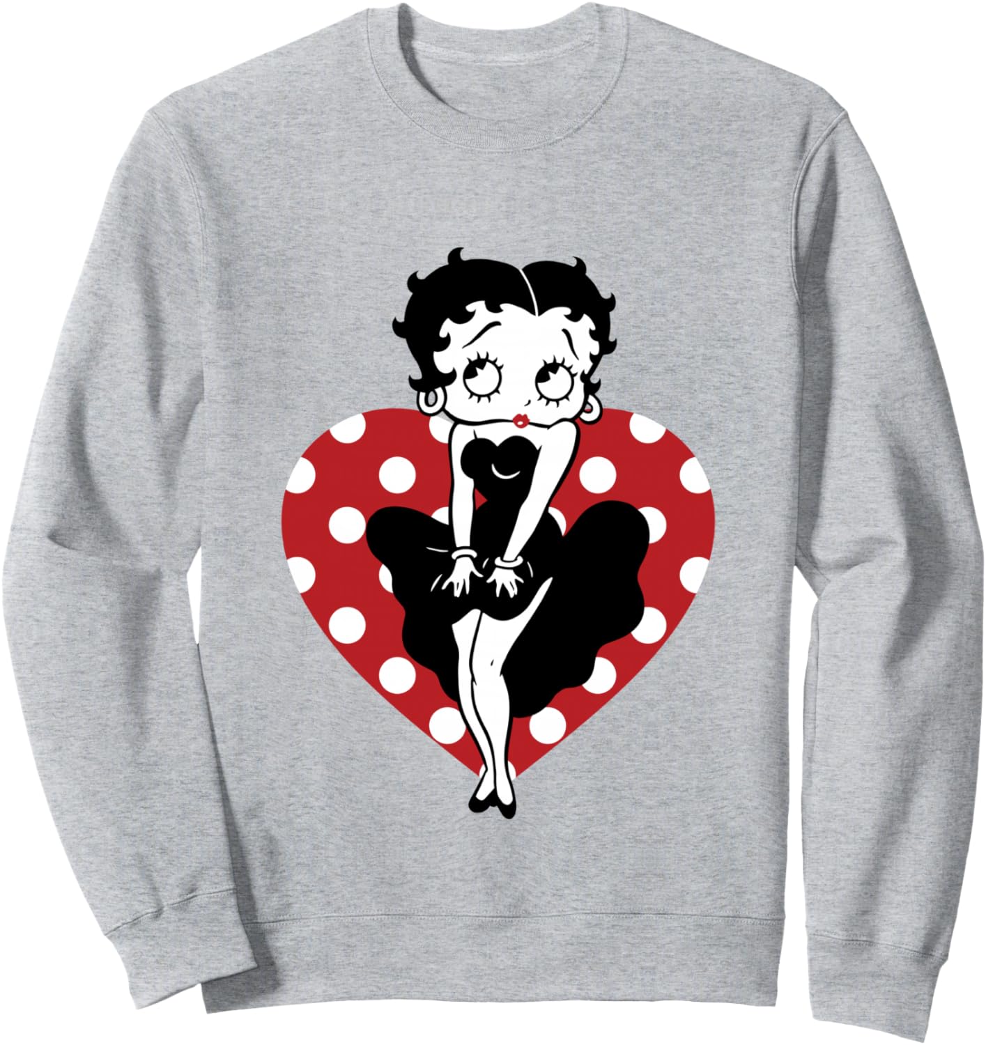 Sweatshirt Betty Boop parodie robe, col tissé