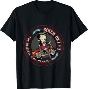 T-shirt noir Betty Boop Biker Betty adulte S