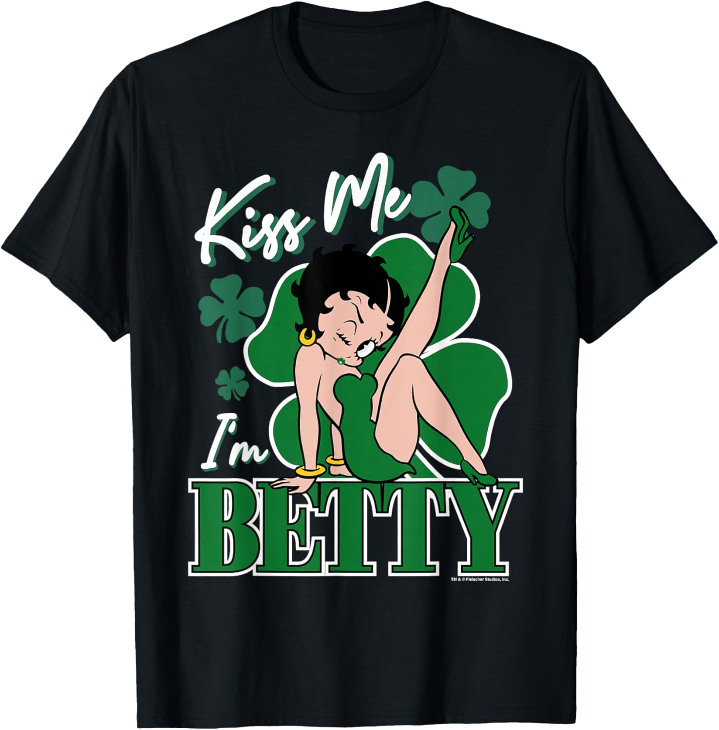 T-shirt Betty Boop Saint-Patrick Kiss Me I'm Betty