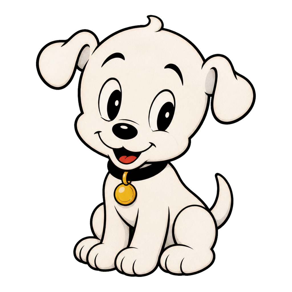 Pudgy le petit chien blanc